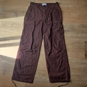 TNA Wide Leg Cargo Pants in Deep Brown
